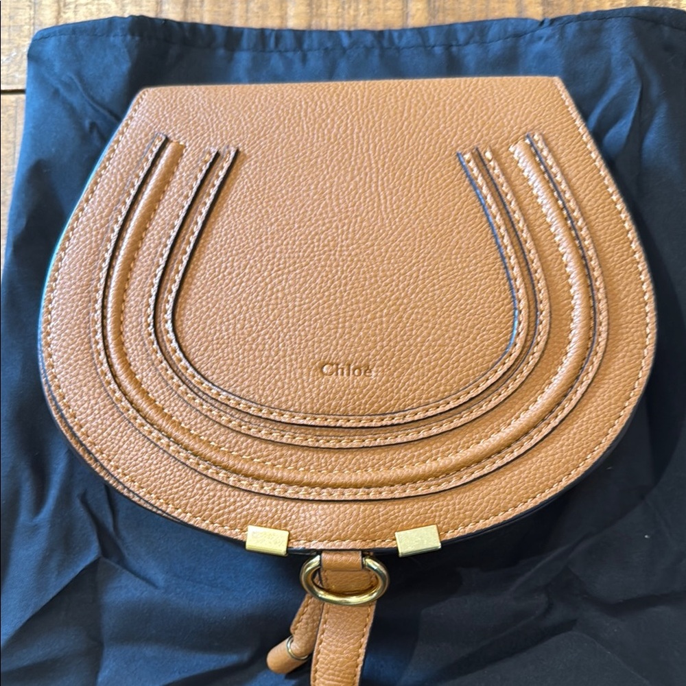 NEW - Chloe Tan Leather Saddle Bag